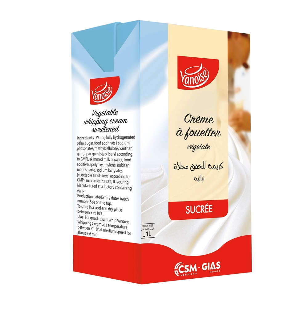 CREME A FOUETTER VANOISE 1L